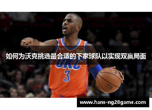 如何为沃克挑选最合适的下家球队以实现双赢局面