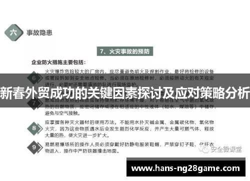 新春外贸成功的关键因素探讨及应对策略分析 新春外贸成功的关键因素探讨及应对策略分析